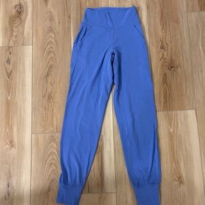 High-Waist Blue Lululemon Joggers: Size 0